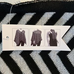 NWT Black and Silver Wrap with Buttons